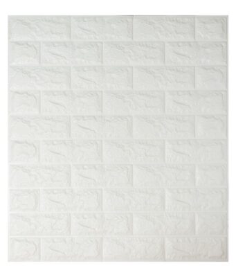 Использование самоклеющихся панелей под кирпич