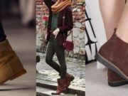 С чем носить женские коричневые ботинки?