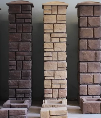 Наборные блоки для столбов забора